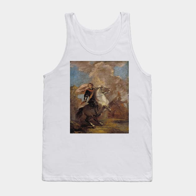 An Officer on Horseback by Joshua Reynolds Tank Top by Classic Art Stall